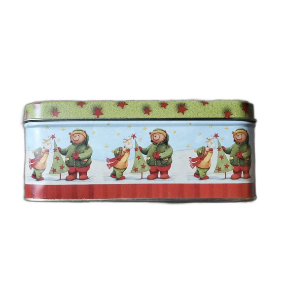 Christmas Tree Teddy Bear Buddies Storage Tin - Lindy Bowman - Picture 3 of 4